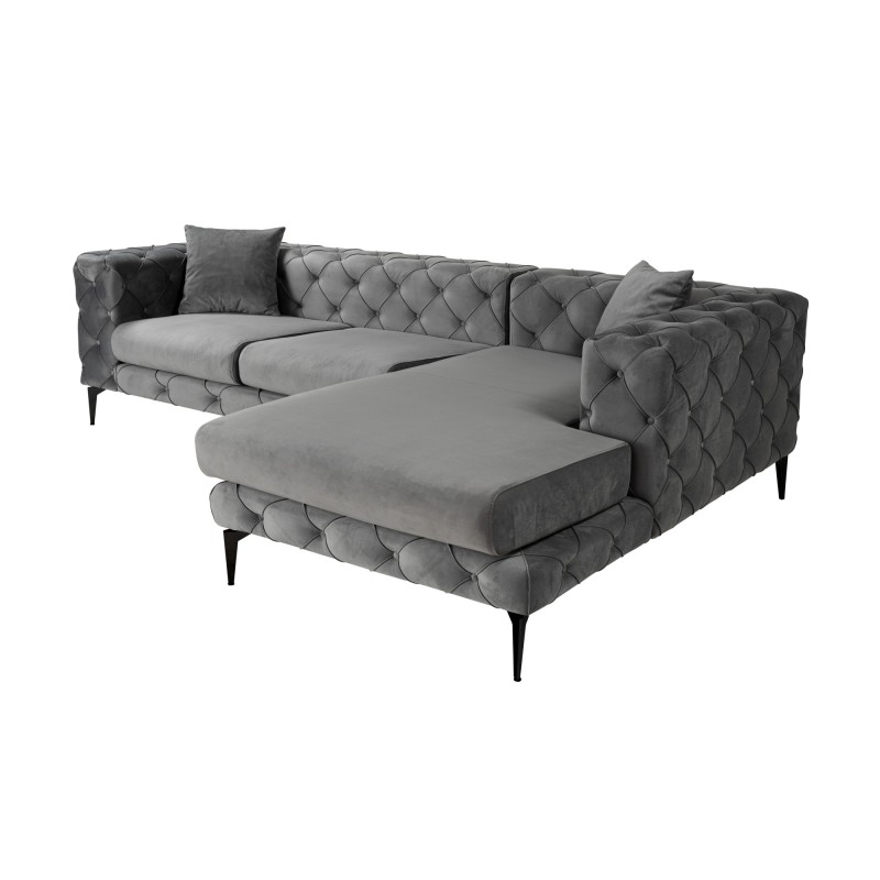 Corner Sofa Como Eco Right - Anthracite, Black Anthracite
Black
