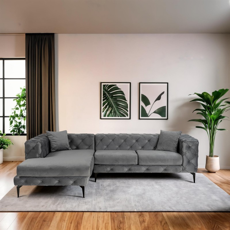 Corner Sofa Como Eco Left - Anthracite, Black Anthracite
Black