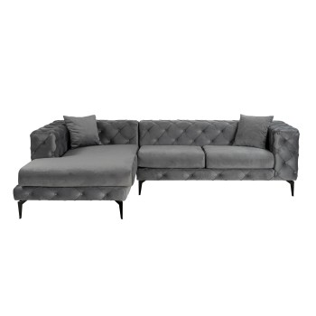 Corner Sofa Como Eco Left - Anthracite, Black Anthracite
Black