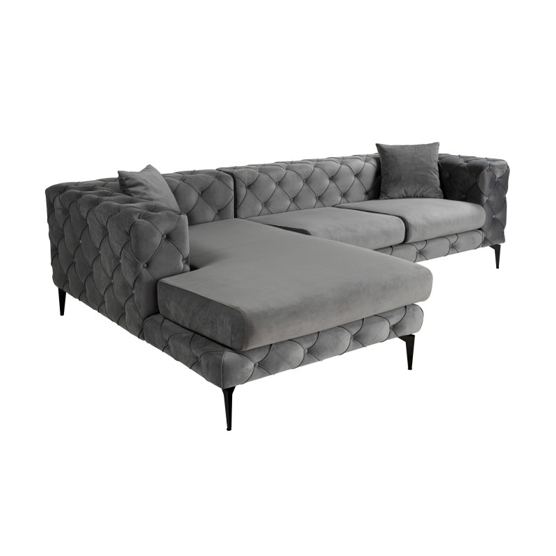 Corner Sofa Como Eco Left - Anthracite, Black Anthracite
Black