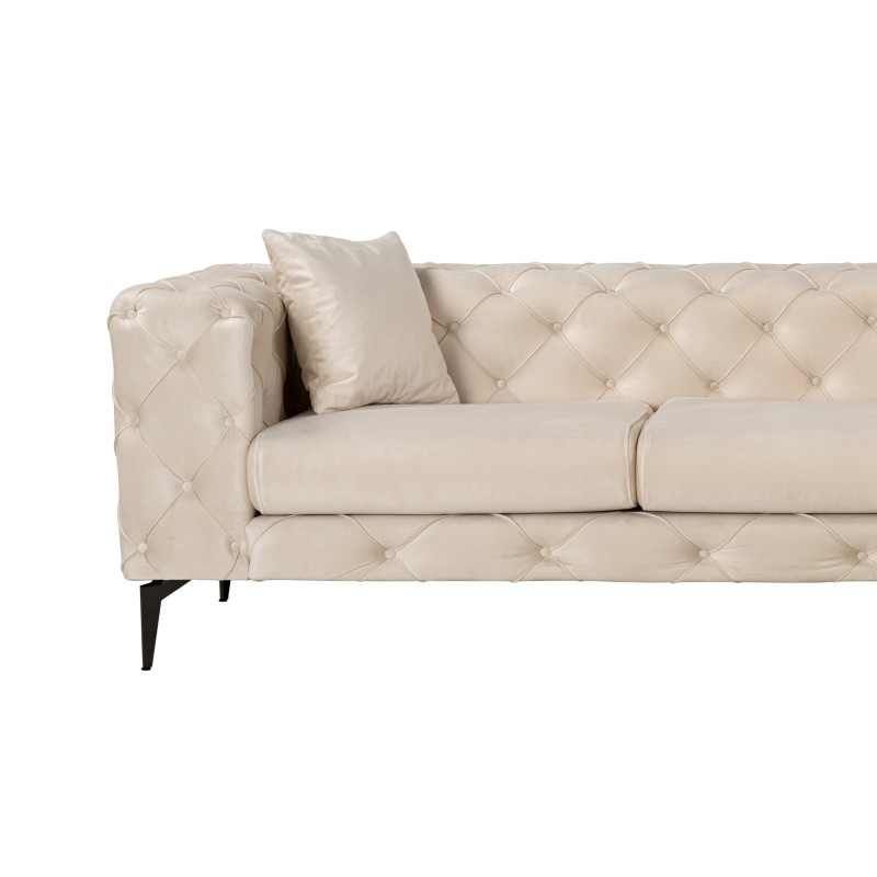 Corner Sofa Como Eco Right - Beige, Black Beige
Black