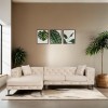 Corner Sofa Como Eco Left - Beige, Black Beige
Black