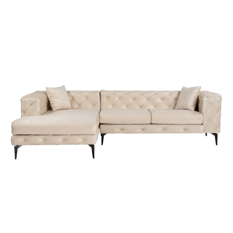 Corner Sofa Como Eco Left - Beige, Black Beige
Black