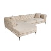 Corner Sofa Como Eco Left - Beige, Black Beige
Black