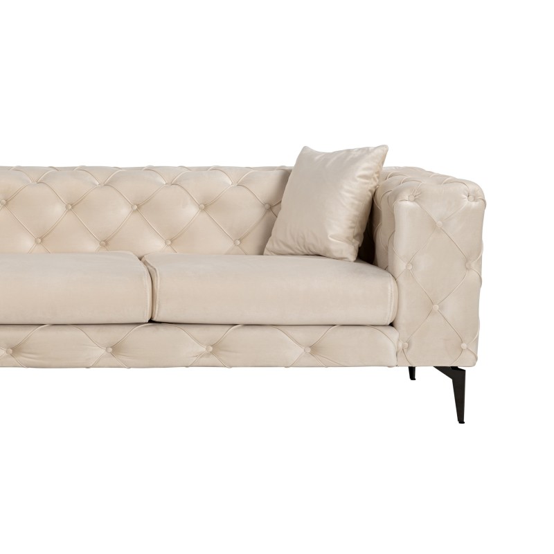 Corner Sofa Como Eco Left - Beige, Black Beige
Black
