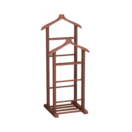 Valet Stand Beta Double - Walnut Walnut Valet Stand Beta Double - Walnut Walnut