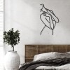 Wallxpert Decorative Metal Wall Accessory Woman Lines Black