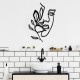 Wallxpert Decorative Metal Wall Accessory Woman Face Behind The Branch Black
