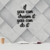 Wallxpert Decorative Wooden Wall Accessory If You Can Dream It You Can Do It Black