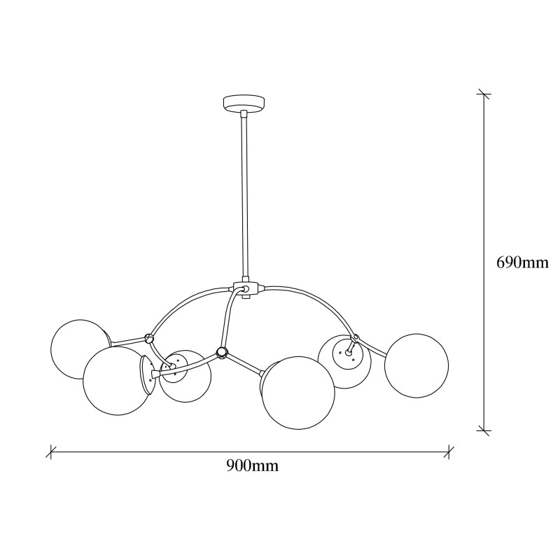 Opviq Chandelier Kromozom - 1021 White
Black