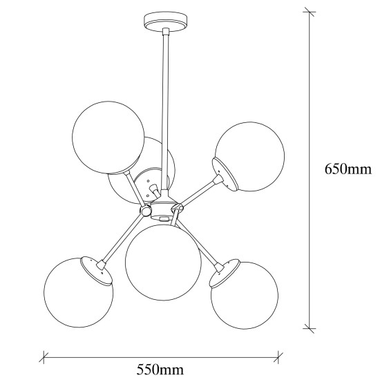 Chandelier Gondol - 1121 Gold
White Opviq Chandelier Gondol - 1121 Gold
White