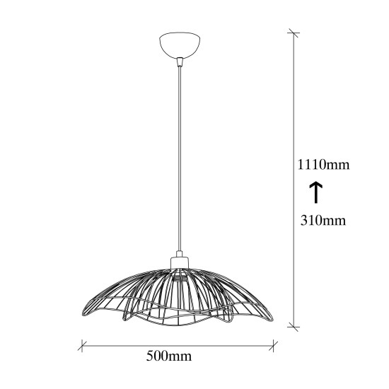 Chandelier Farac - 6380 Black Opviq Chandelier Farac - 6380 Black