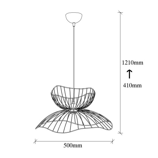 Chandelier Farac - 6390 Black Opviq Chandelier Farac - 6390 Black