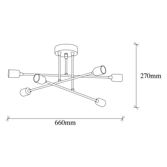 Chandelier Fleur - 1501 Black Opviq Chandelier Fleur - 1501 Black