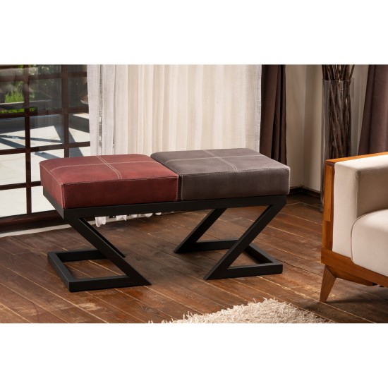Atelier del Sofa Pouffe Brda - Anthracite, Claret Red Anthracite
Claret Red