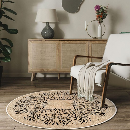 Rug (140 x 140) Woopamuk473 Cream