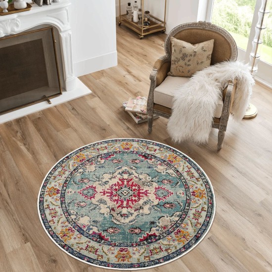Rug (120 x 120) Woopamuk495 Turquoise Conceptum Hypnose Rug (120 x 120) Woopamuk495 Turquoise
