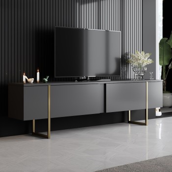 TV Stand Luxe - Anthracite, Gold Anthracite
Gold