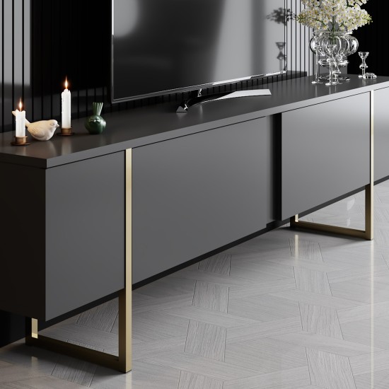 TV Stand Luxe - Anthracite, Gold Anthracite
Gold Hanah Home TV Stand Luxe - Anthracite, Gold Anthracite
Gold