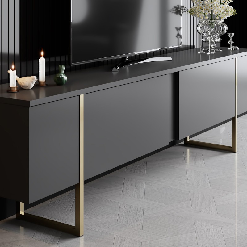 Hanah Home TV Stand Luxe - Anthracite, Gold Anthracite
Gold