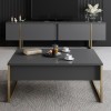 Hanah Home TV Stand Luxe - Anthracite, Gold Anthracite
Gold