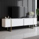 Έπιπλο Τηλεόρασης LUXE - Χρώμα Λευκό Χρυσό -180x50x30εκ