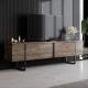 Έπιπλο Τηλεόρασης - Luxe - Χρώμα Καρυδί Μαύρο - 180x30x50εκ Έπιπλο Τηλεόρασης - Luxe - Χρώμα Καρυδί Μαύρο - 180x30x50εκ