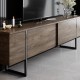 Έπιπλο Τηλεόρασης - Luxe - Χρώμα Καρυδί Μαύρο - 180x30x50εκ Έπιπλο Τηλεόρασης - Luxe - Χρώμα Καρυδί Μαύρο - 180x30x50εκ