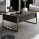 Τραπέζι Σαλονιού - Luxe - Χρώμα Ανθρακί & Χρυσό - 90x60x40εκ Τραπέζι Σαλονιού - Luxe - Χρώμα Ανθρακί & Χρυσό - 90x60x40εκ