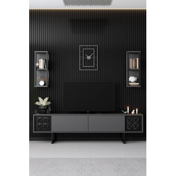 TV Unit Black Line - Anthracite, Black Anthracite
Black