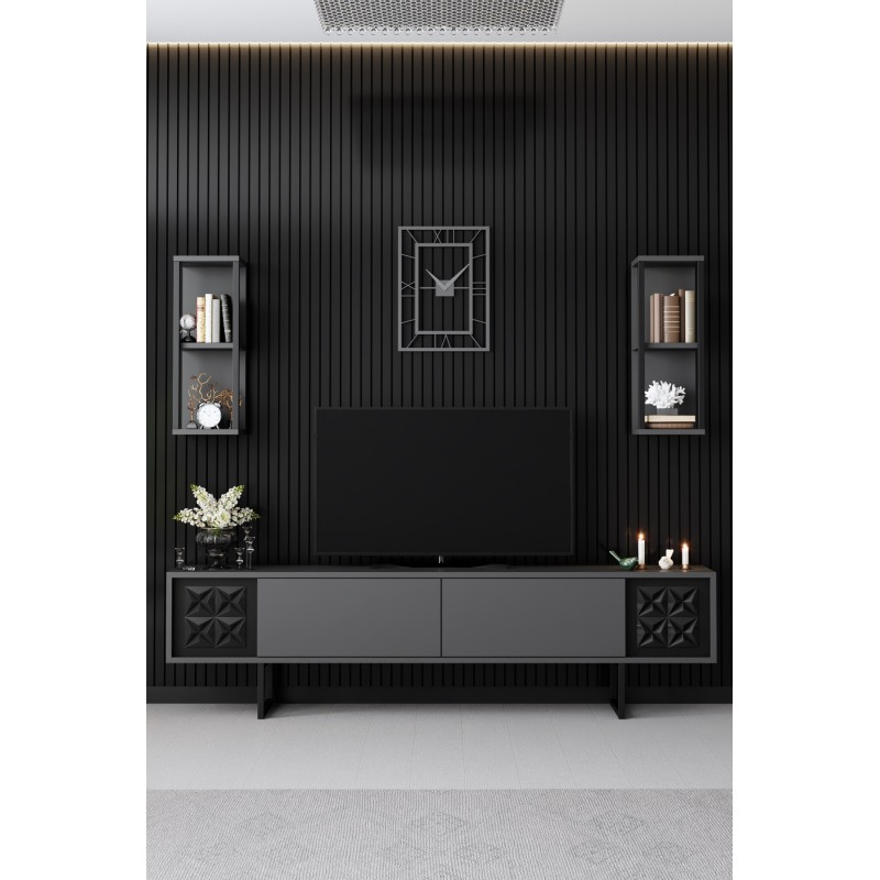 TV Unit Black Line - Anthracite, Black Anthracite
Black
