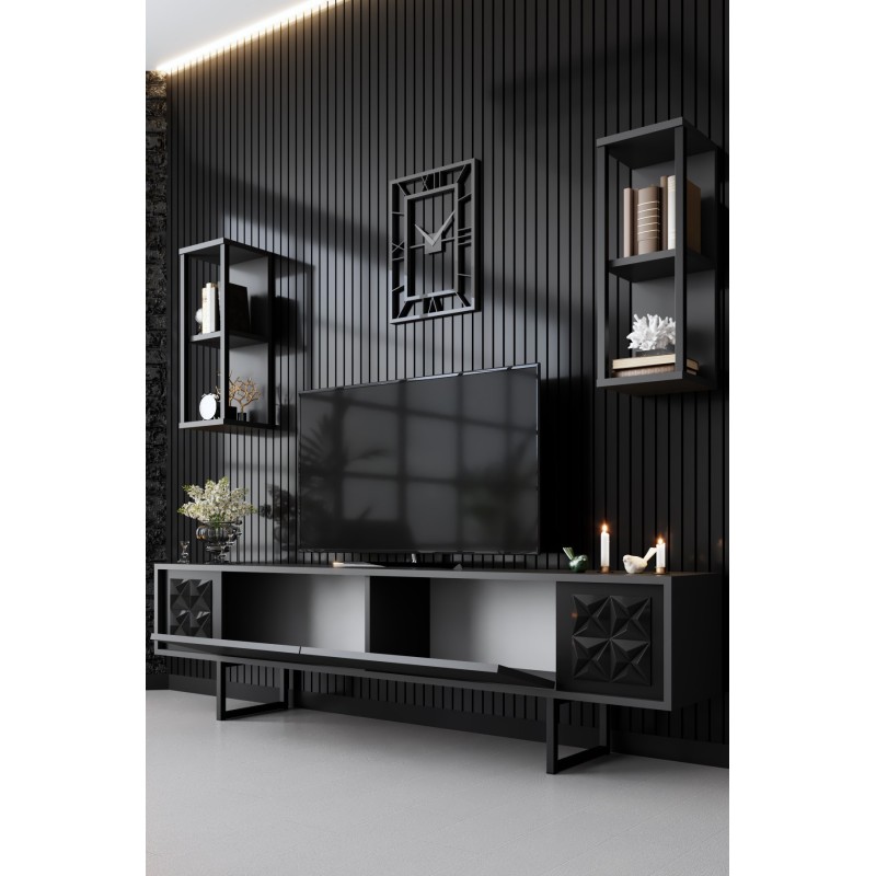 TV Unit Black Line - Anthracite, Black Anthracite
Black