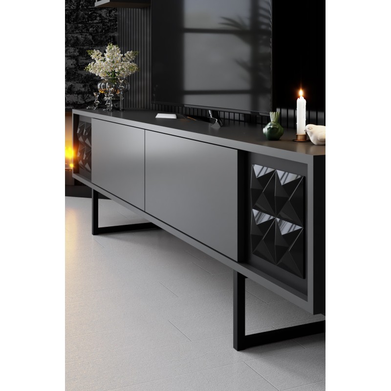 TV Unit Black Line - Anthracite, Black Anthracite
Black