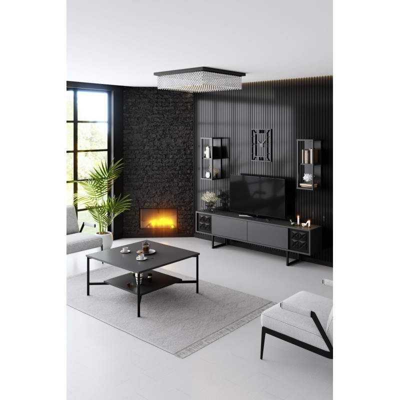 TV Unit Black Line - Anthracite, Black Anthracite
Black