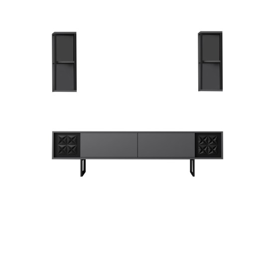 TV Unit Black Line - Anthracite, Black Anthracite
Black