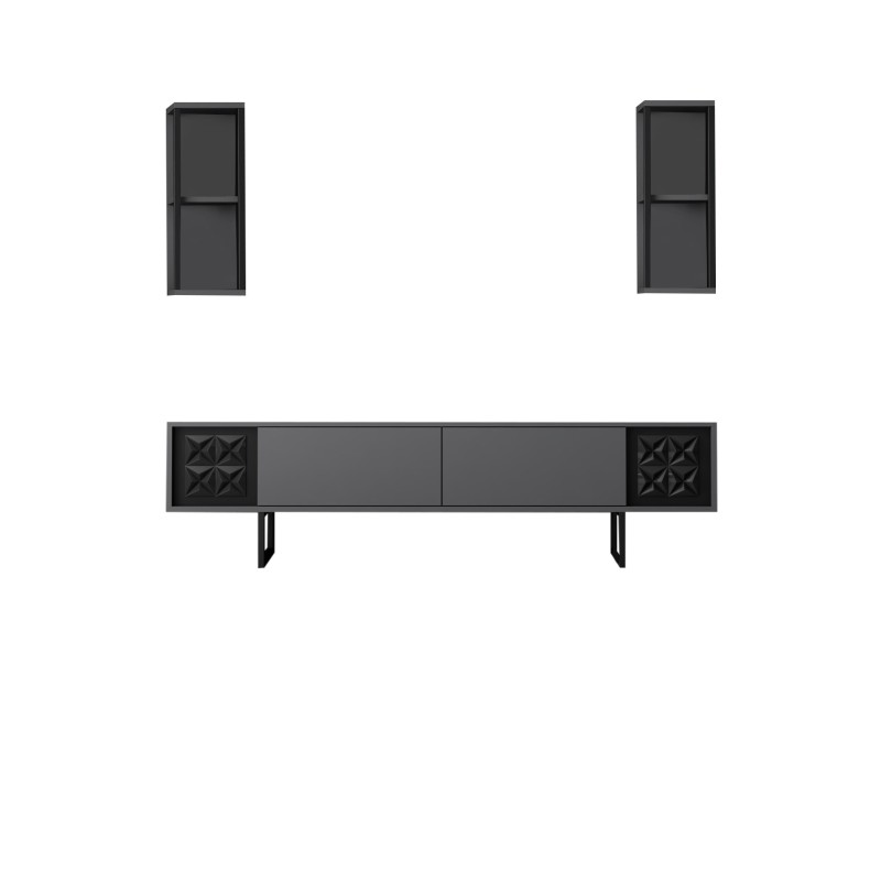 TV Unit Black Line - Anthracite, Black Anthracite
Black