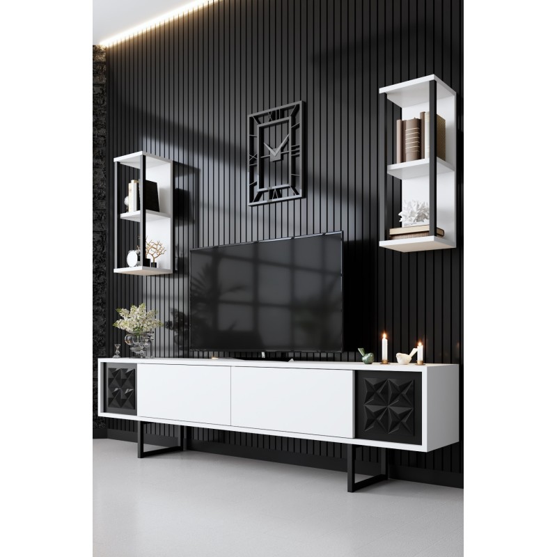 TV Unit Black Line - White, Black White
Black