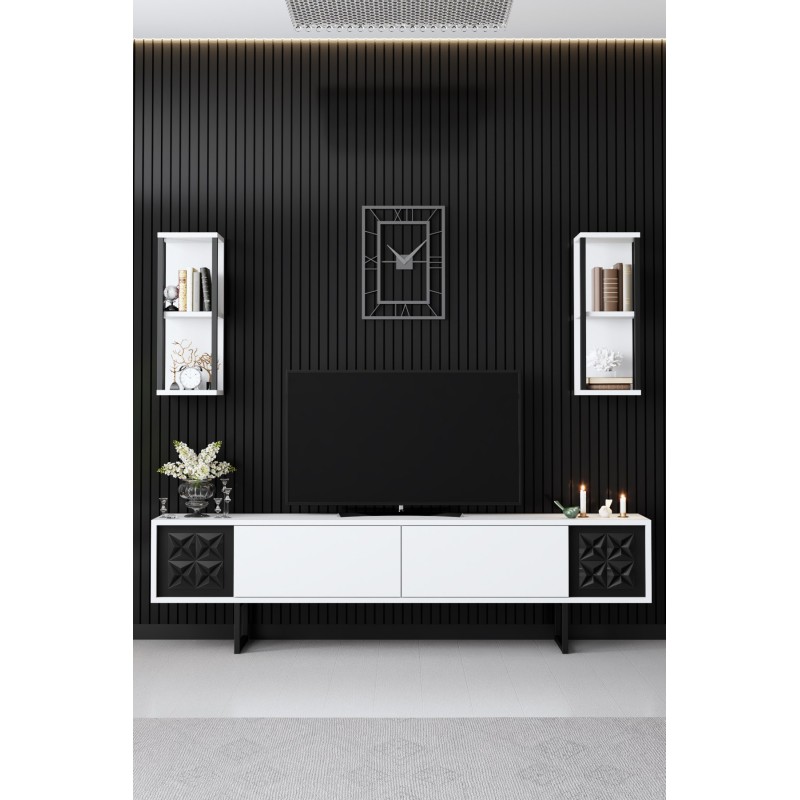 TV Unit Black Line - White, Black White
Black