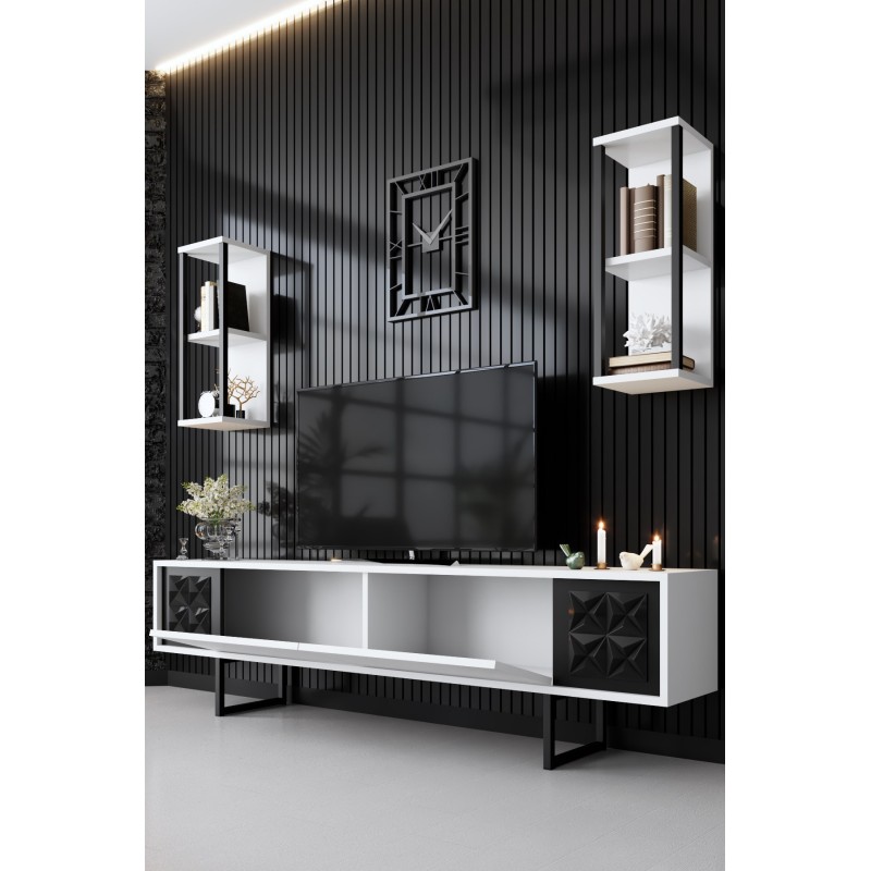 TV Unit Black Line - White, Black White
Black