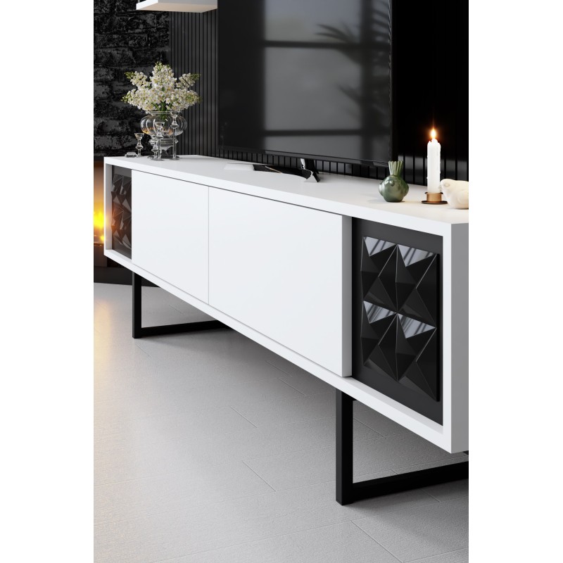 TV Unit Black Line - White, Black White
Black