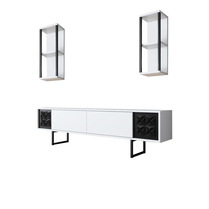 TV Unit Black Line - White, Black White
Black
