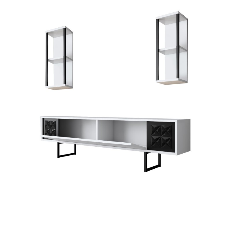 TV Unit Black Line - White, Black White
Black