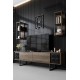 TV Unit Black Line - Walnut, Black Walnut
Black