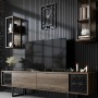 TV Unit Black Line - Walnut, Black Walnut
Black
