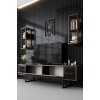 TV Unit Black Line - Walnut, Black Walnut
Black
