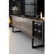 TV Unit Black Line - Walnut, Black Walnut
Black