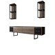TV Unit Black Line - Walnut, Black Walnut
Black