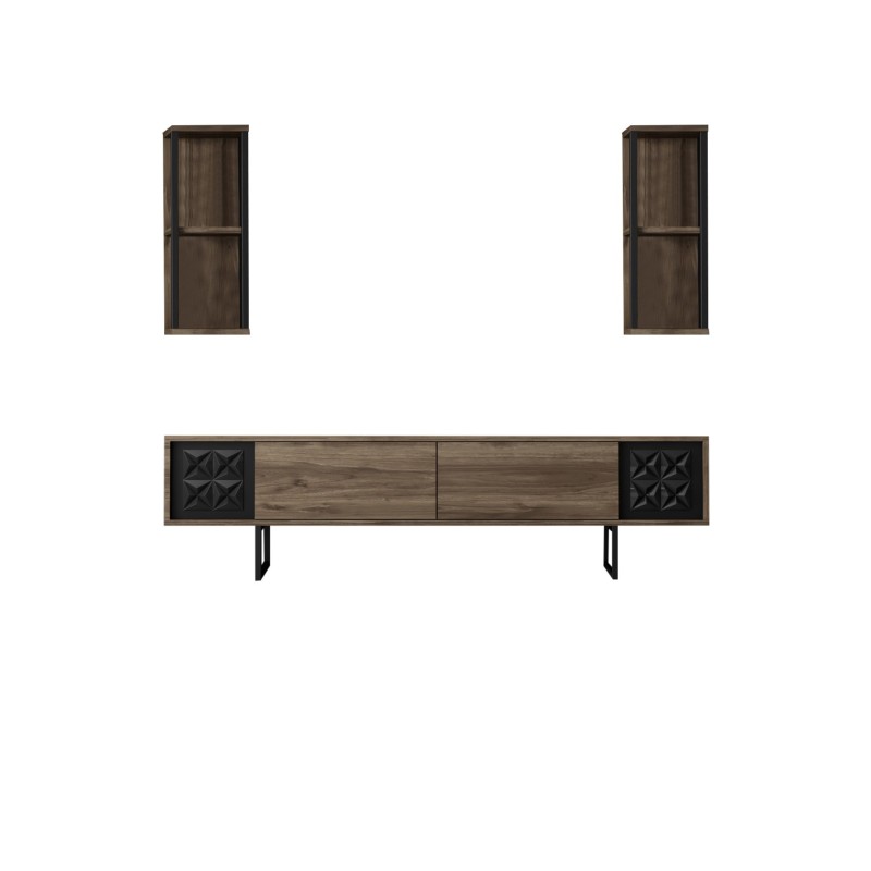 TV Unit Black Line - Walnut, Black Walnut
Black