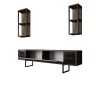 TV Unit Black Line - Walnut, Black Walnut
Black