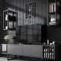 TV Unit Chrome Line - Anthracite, Black Anthracite
Black